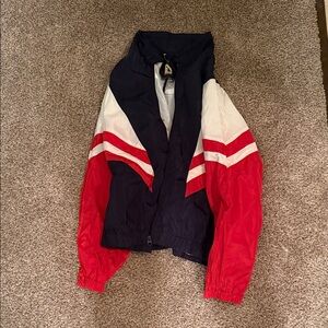 Red, White, and Blue Windbreaker Jacket